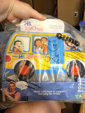 Rachel Ms. Rachel Yellow and Blue Tummy Time Activity Bus